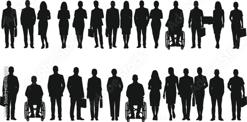 Rabbit and Bunny Vector Silhouette Set; Different Poses of Wild and Domestic Animals for Easter, Spring, Nature, Pet, and Cute Animal Design Elements