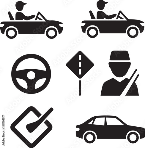 PFront View Vehicle and Rider Status Pictogramsrint