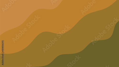 Abstract vector illustration of a desert sunset landscape with a giraffe silhouette and footprint pattern on orange sand dunes