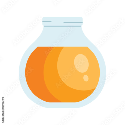 Simple isolated honey jar for beekeeping, food, and natural product concepts vector illustration