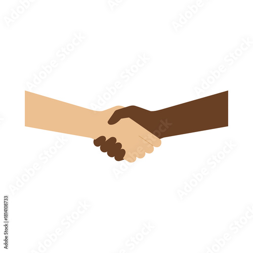 Diverse hands unite in a handshake