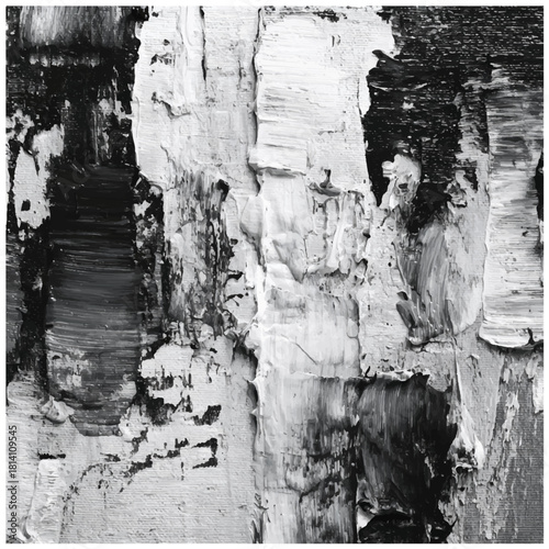 Abstract oil painting with pas