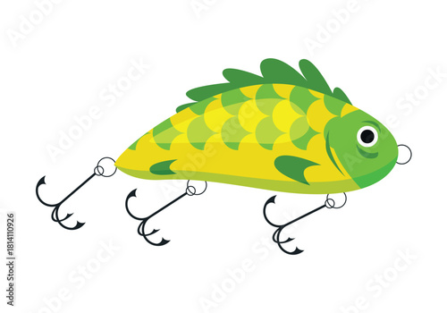 A vibrant and playful cartoonstyle fish lure designed specifically for anglers who seek both fun and effectiveness