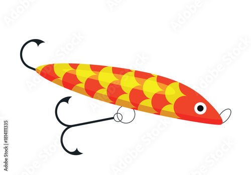 This colorful lure is designed to attract various fish, perfect for anglers and fishing enthusiasts