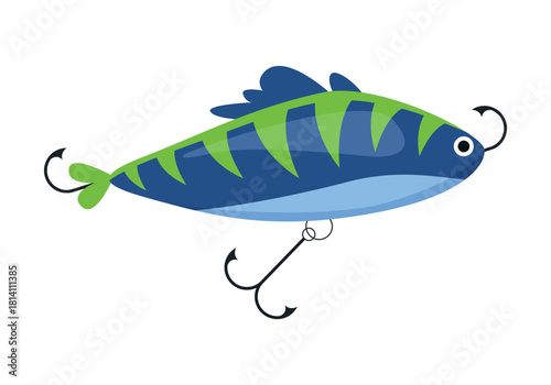 This is a vibrant and detailed representation of a fish lure, ideal for various fishingthemed projects and designs