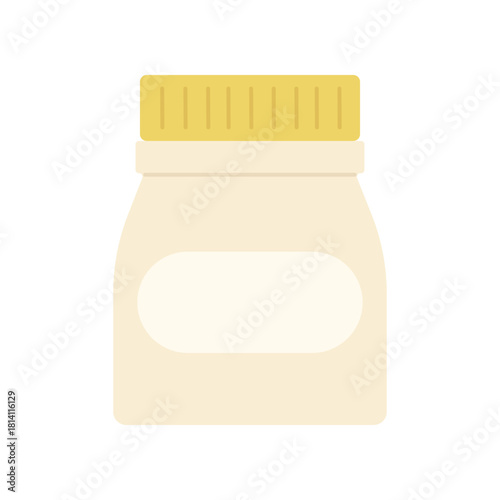 This illustration showcases a stylish and timeless mayonnaise jar, an ideal choice for numerous culinary projects