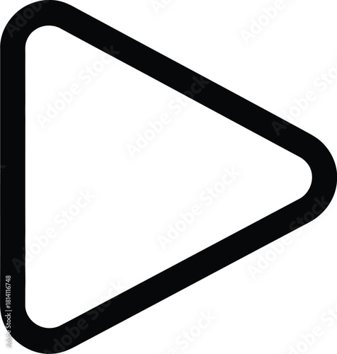 Play button icon for multimedia and player controls