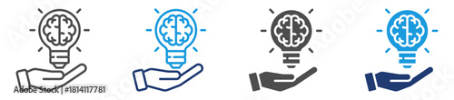 intellectual icon sheet with multiple style