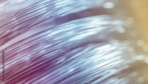 Futuristic network of glowing optical fibers conveying data through a vibrant, abstract light field