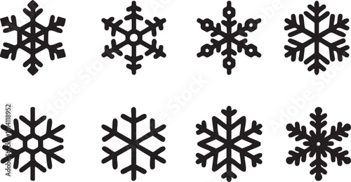 Elegant snowflake decoration element on winter time