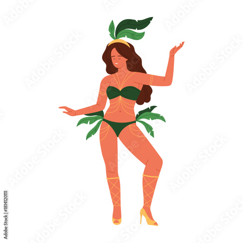 Celebrate the joyful spirit of summer with this vibrant and lively dance illustration that captures happiness