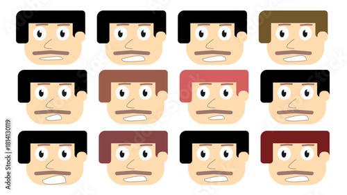  simple young man face reaction