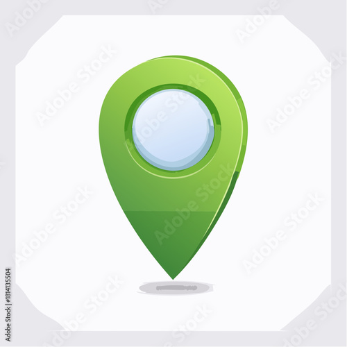 Icône de  localisation avec épingle verte, localisation, navigation, carte, géolocalisation