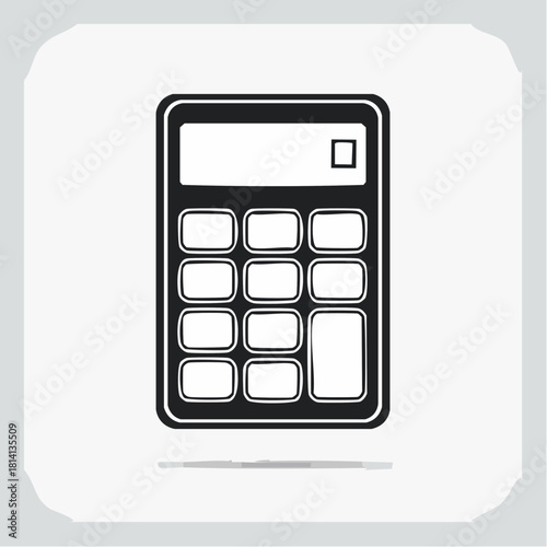 Une calculatrice classique isolée sur un fond blanc