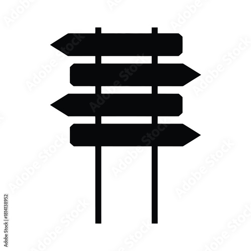 Blank Directional Signpost - Wayfinding, Choice & Information Board