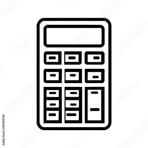 Calculator vector icon for mathematical calculations financial accounting and business math symbol illustration