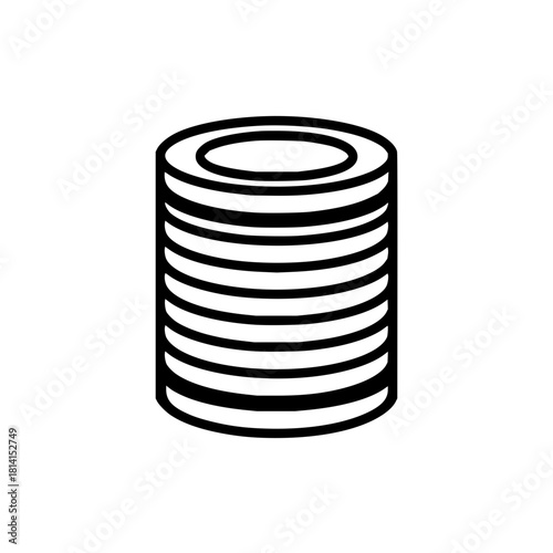 Illustration of stacked coins or tokens for finance and currency related designs vector graphic element is here