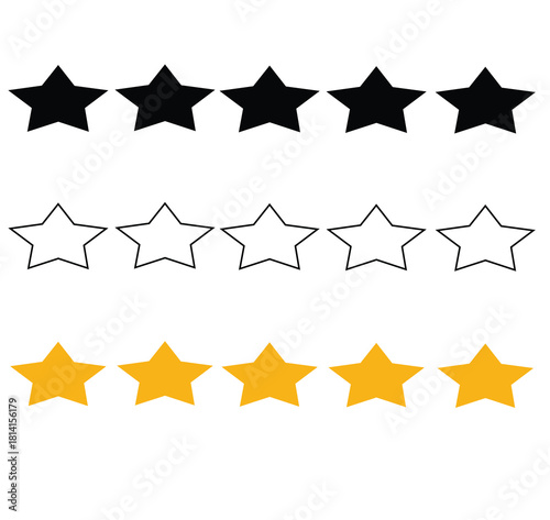 Cute cartoon hand drawn vector rating star .
