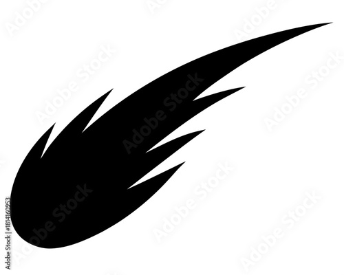 comet  black silhouette vector,comet  icon