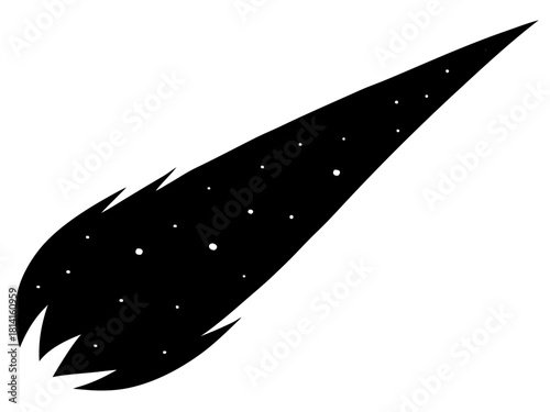 comet  black silhouette vector,comet  icon