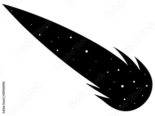 comet  black silhouette vector,comet  icon