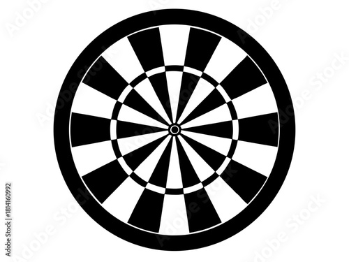 dartboard  simple   silhouette vector,target icon
