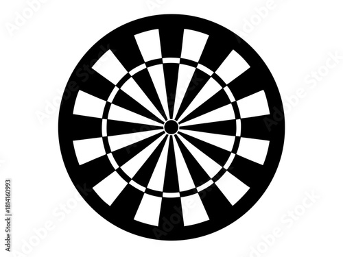 dartboard  simple   silhouette vector,target icon