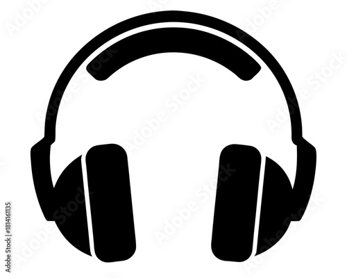 headphone  black silhouette vector,headphone  icon