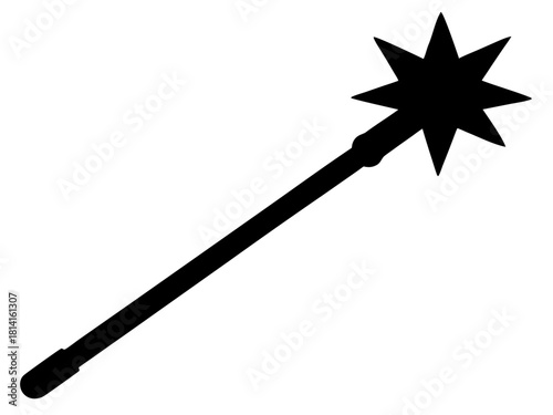 magic wand   black silhouette vector,magic wand   icon
