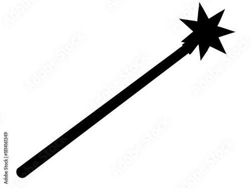 magic wand   black silhouette vector,magic wand   icon