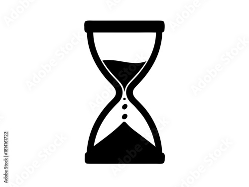 sand hourglass black silhouette vector,sand hourglass icon