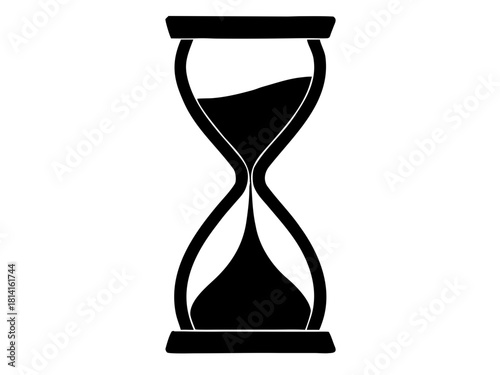 sand hourglass black silhouette vector,sand hourglass icon
