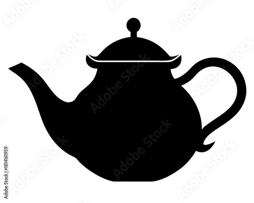 teapot  black silhouette vector,teapot  icon