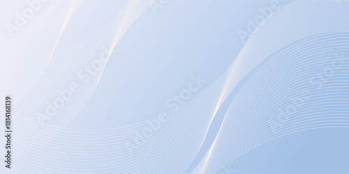 Light Blue Gradient Background with Flowing Lines and Subtle Curves for Clean,  illustration, wave, art, minimal, banner, futuristic,