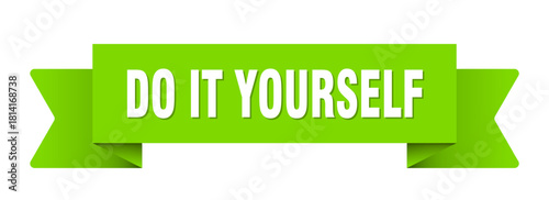 do it yourself ribbon isolated on transparent background. do it yourself ribbon