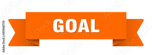goal ribbon isolated on transparent background. goal ribbon
