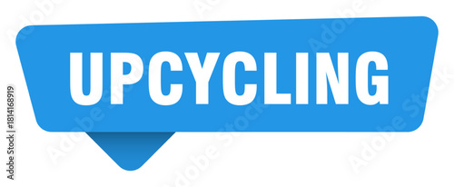 upcycling sticker. upcycling blue sign isolated on transpatent background