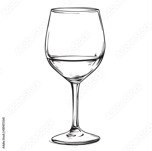 wine glass isolated on white