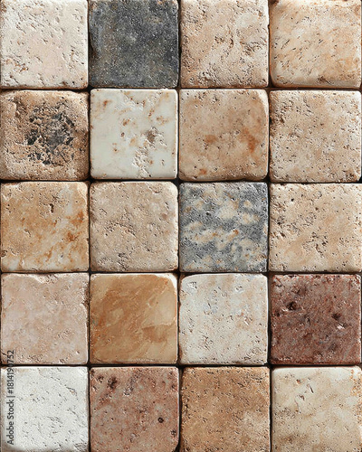 Wallpaper Mural Rustic mosaic tiles, whispering autumn equinox secrets, reminiscent of ancient solstice celebrations, earth's tactile storytelling through stone Torontodigital.ca