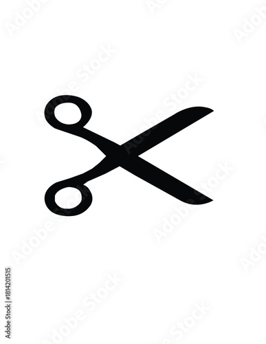 scissors cutting a ribbon black