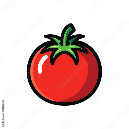 Fresh and Vibrant Tomato: A close-up shot of a perfect ripe tomato, showcasing its brilliant red color and a detailed look.