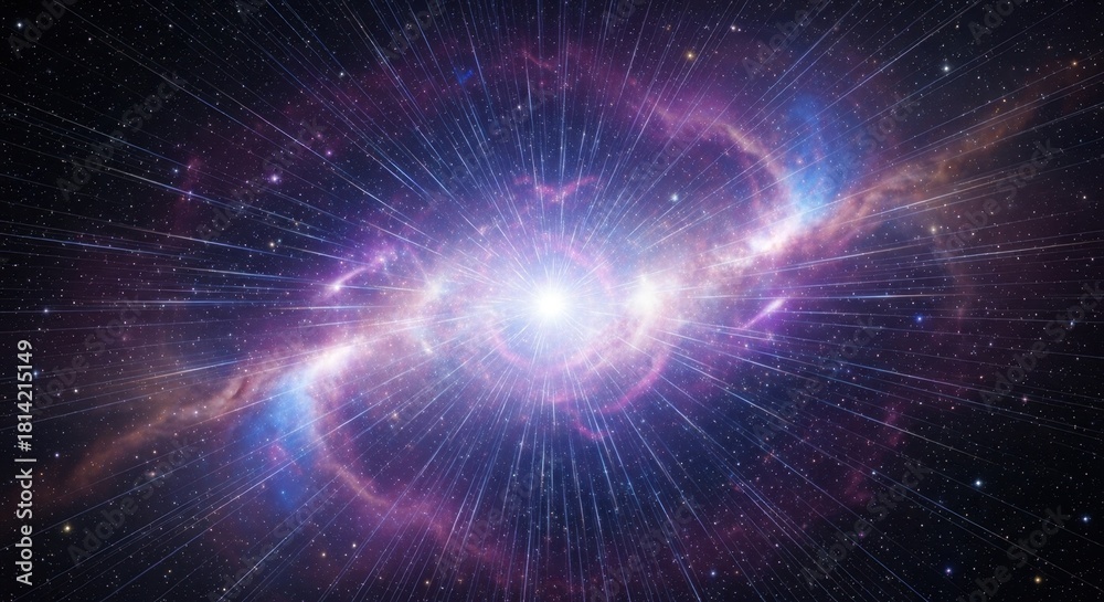 Obraz premium Cosmic Heart Nebula - Vibrant Explosion of Light and Energy in Deep Space.