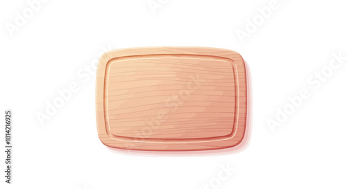 Empty wood cutting board, kitchenware, chopping block background mockup template