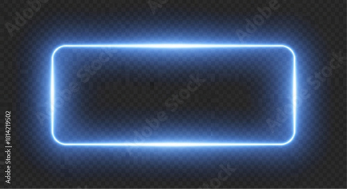A mesmerizing, luminous, bright, and glowing blue rectangle, showcasing an aura of technology. vector illustration
