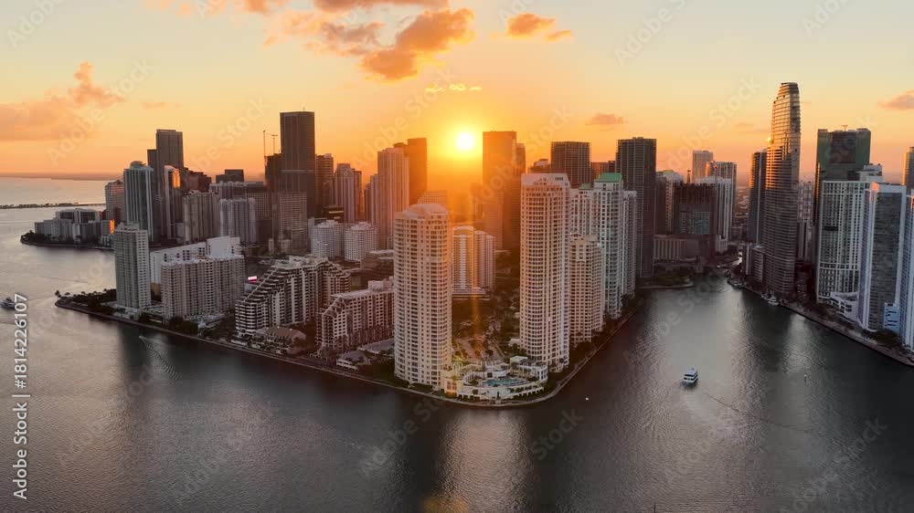 custom made wallpaper toronto digitalSunset Skyline At Miami Beach In Florida United States. Sunset City. Stunning Biscayne Bay. Downtown District. Sunset Skyline At Miami Beach In Florida United States. Highrise Buildings.