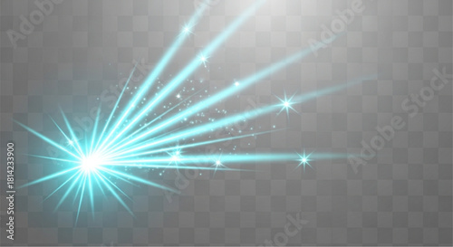 Abstract dynamic burst of vibrant turquoise rays, radiating outwards with a sense of energy, capturing a modern artistic aesthetic. vector illustration