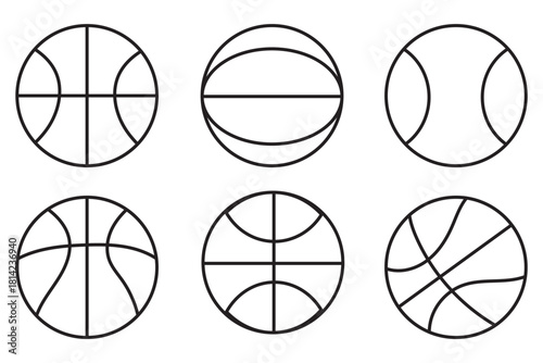 basketball icon set vector on white background. sports, icon, graphic, design, vector, illustration, simple, orange, black, white, outline, solid, logo, website, social media, printable, symbol