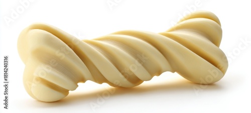 The twisted bone-shaped dog chew toy on a clean white background