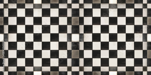 A stylish black and white checkerboard pattern, perfect for modern interiors.