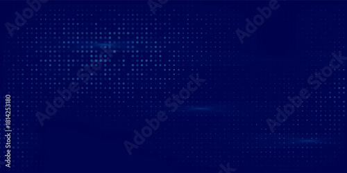 Floowing dot Blue Binary Data Software Programming Code Background.